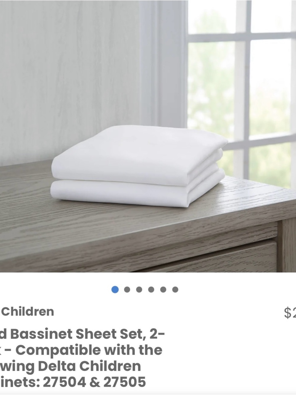 White Bassinet Sheet Set - 2-Pack